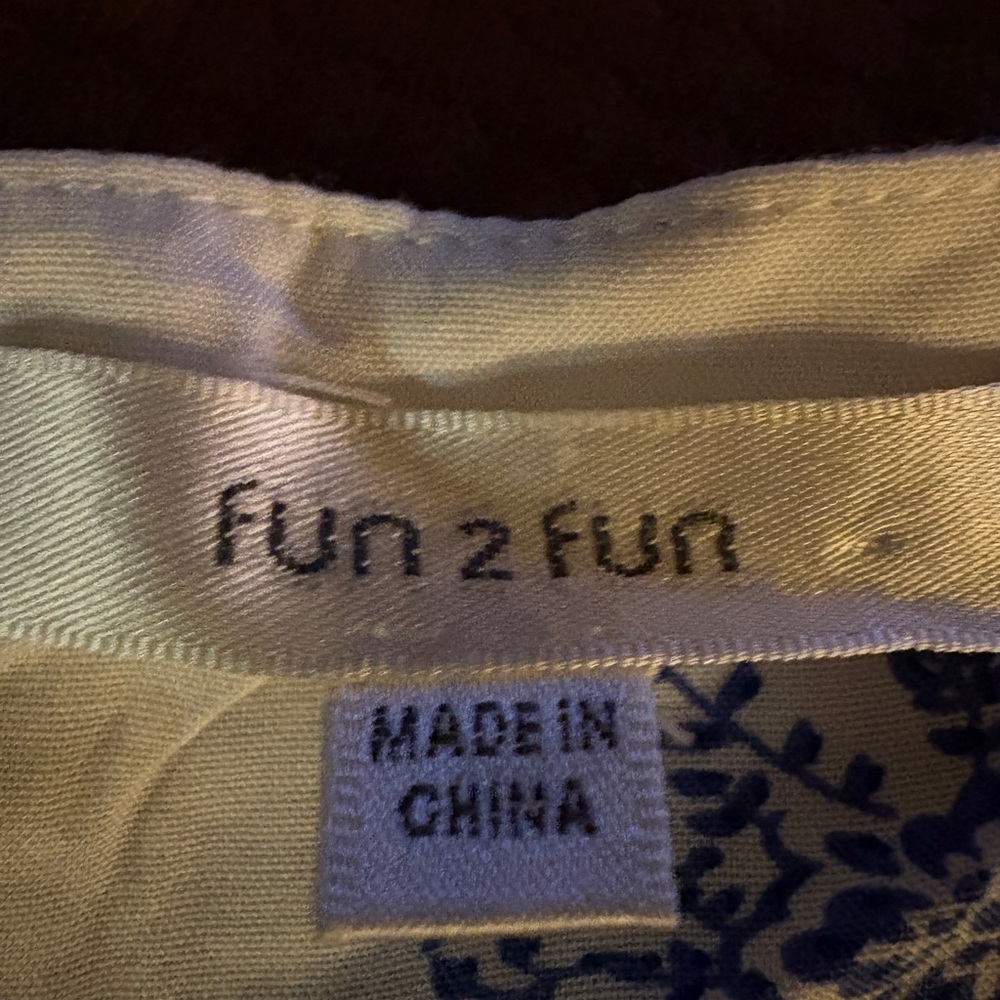 Fun 2 Fun Blue and White Blouse